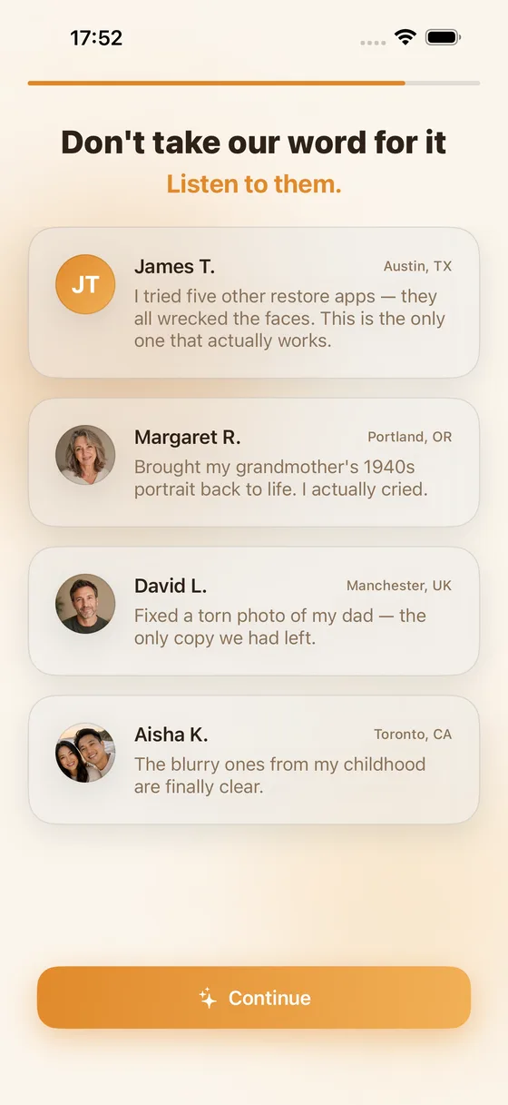 Reviews from people who restored their family photos.